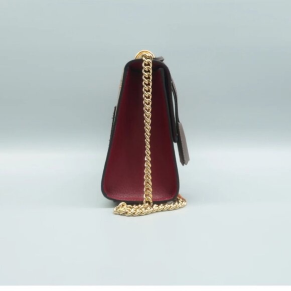 100% Authentic GUCCI Padlock Multicolor Tian Print GG Canvas Shoulder Bag - Picture 4 of 12